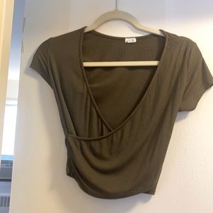 Garage crop top army green size S
